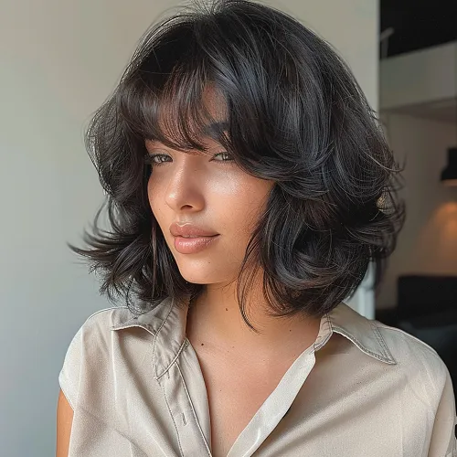 Wavy Short Butterfly Cut