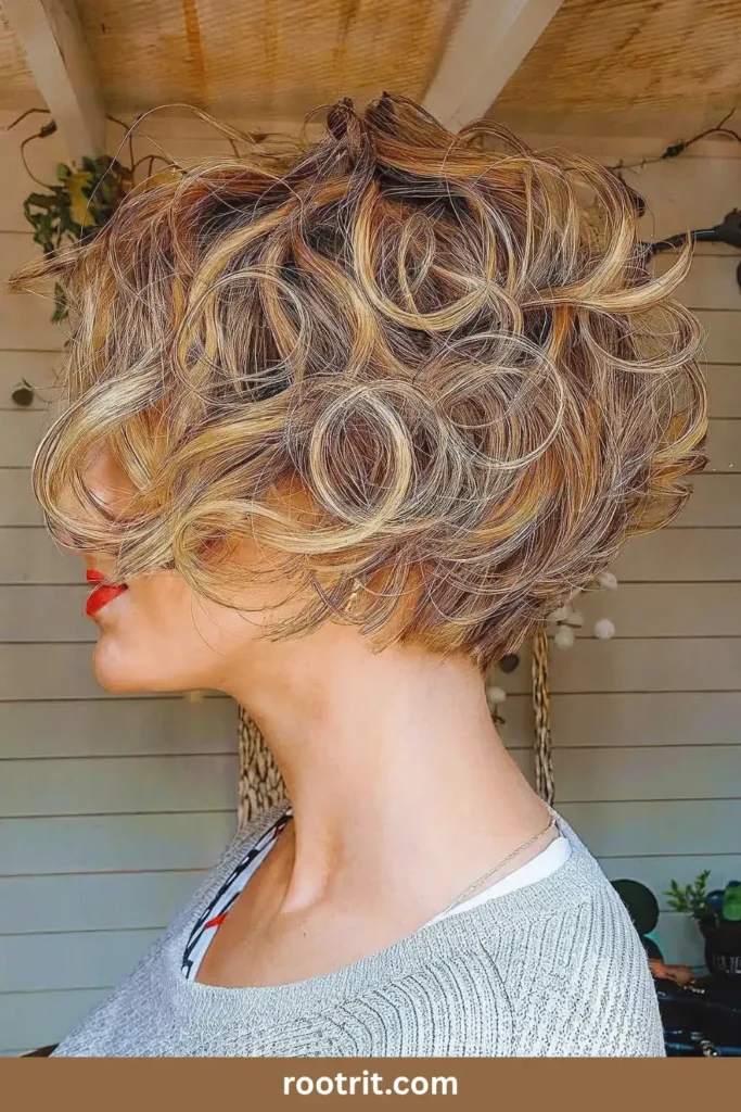 The Curly Short Bob