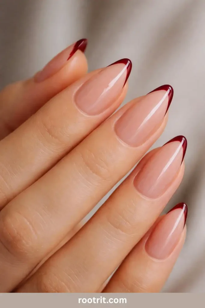 Micro Red French Tips