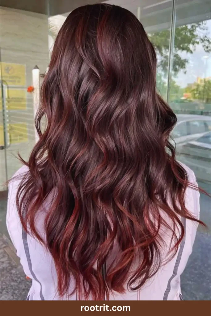 mahogany hair woman