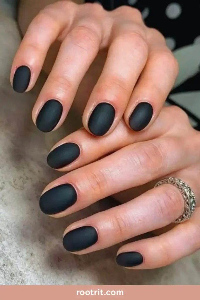  Matte Black Nails