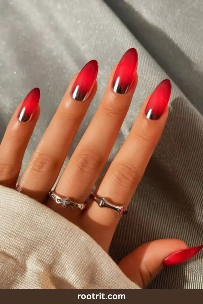 Red Aura Nails
