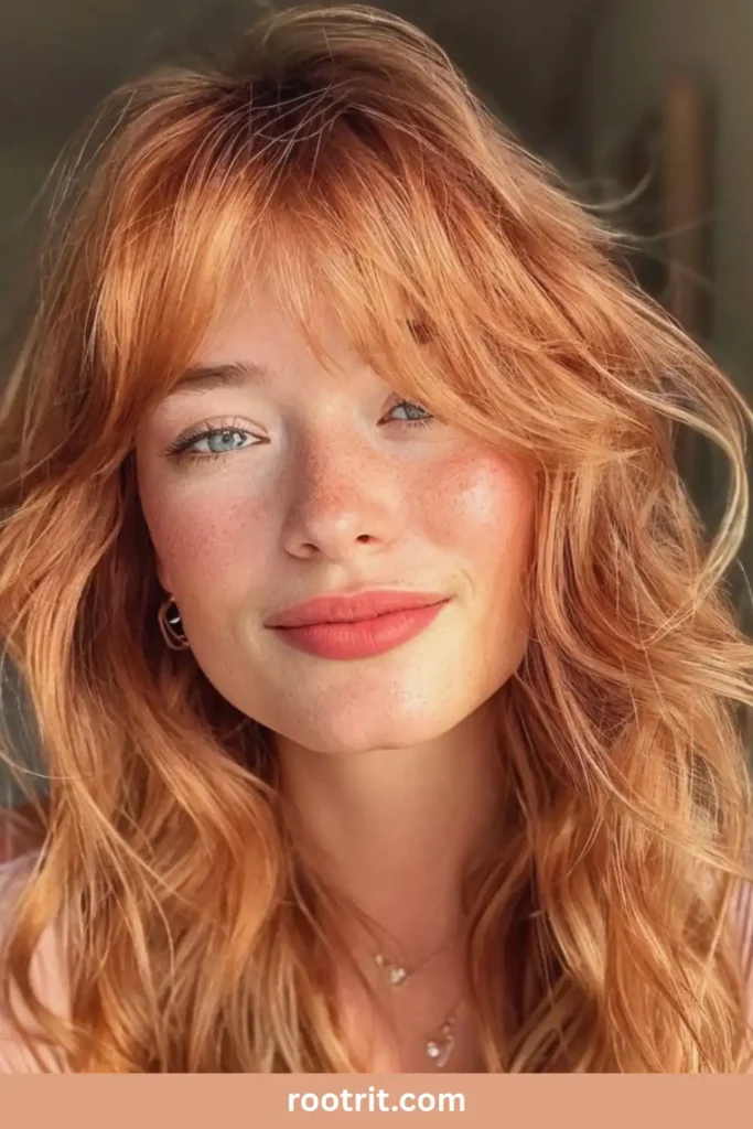 Strawberry Blonde With Bangs