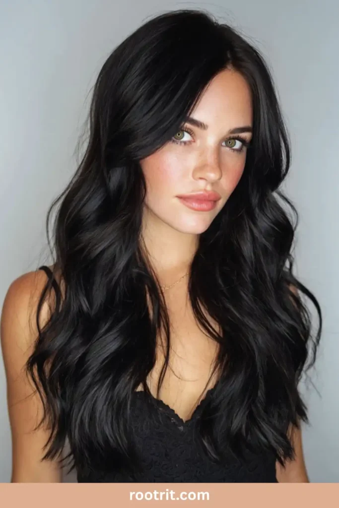 soft black hair woman