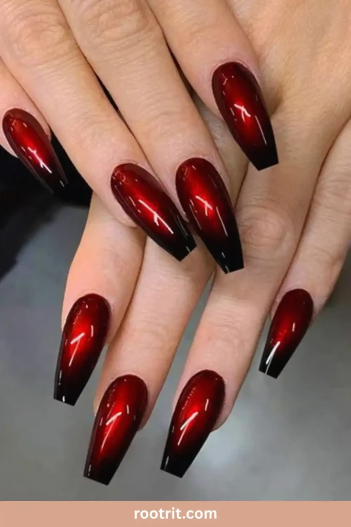 Red and Black Nails