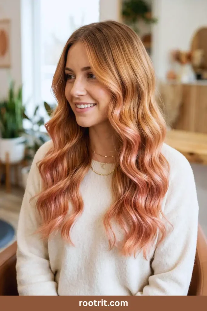 Strawberry Blonde With Root Melt