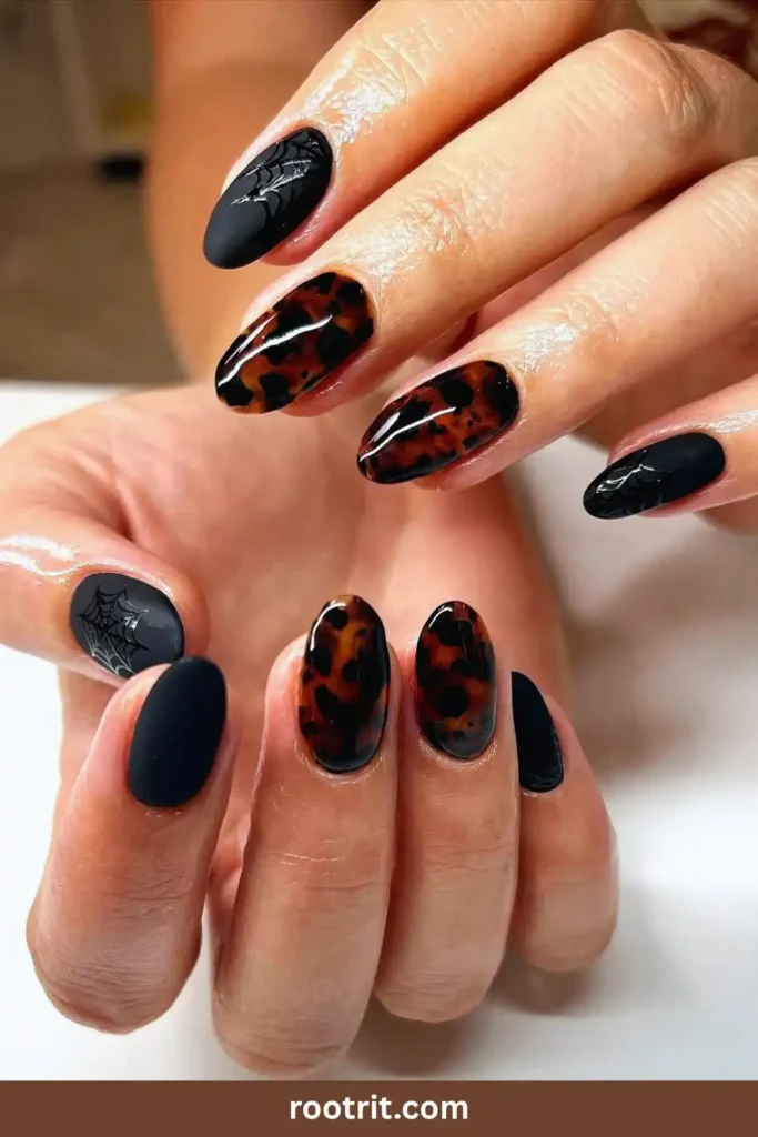 Tortoiseshell and Spider Nails