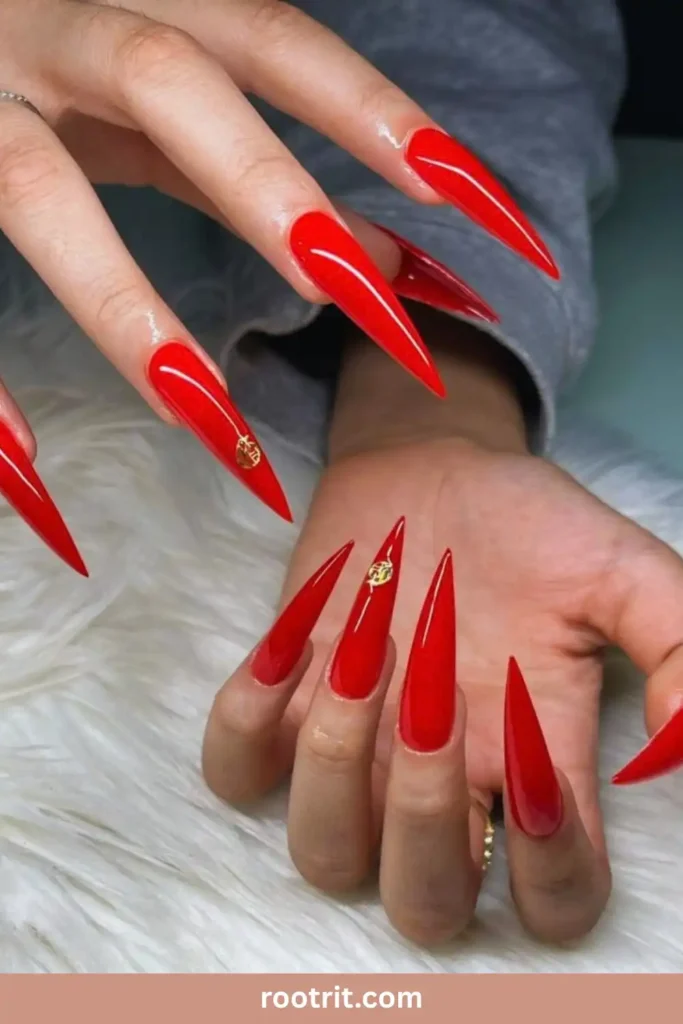Red Stiletto Nails