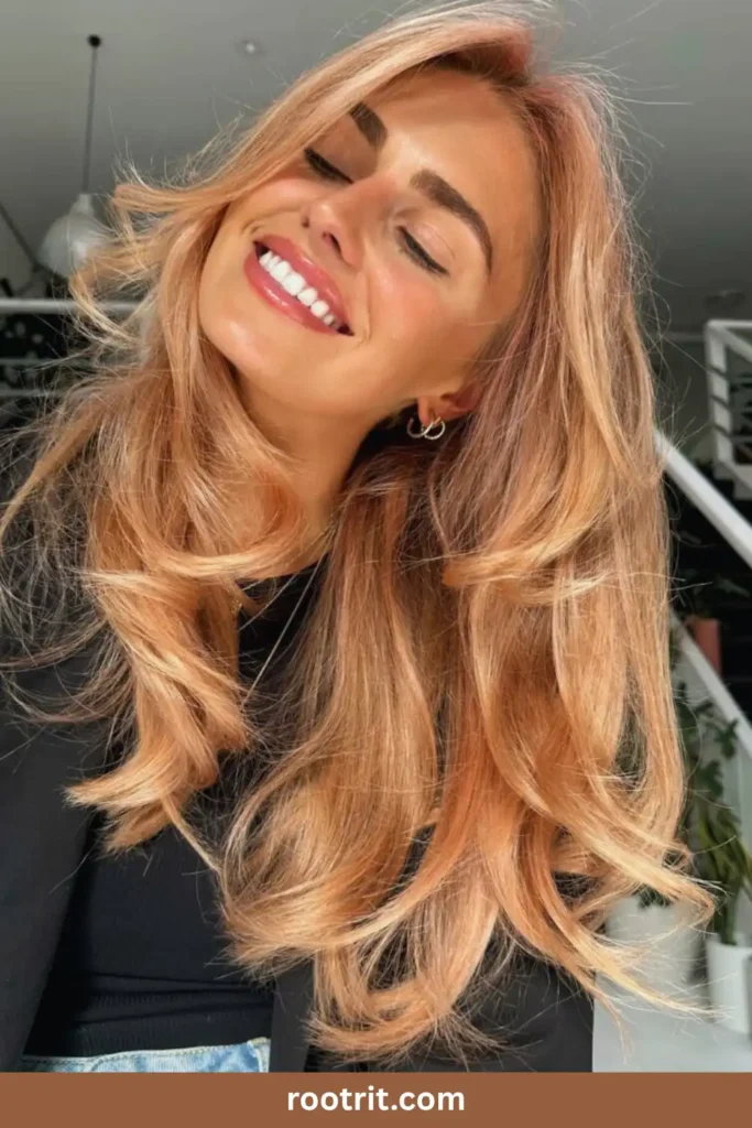 Strawberry Blonde With Face-Framing Layers