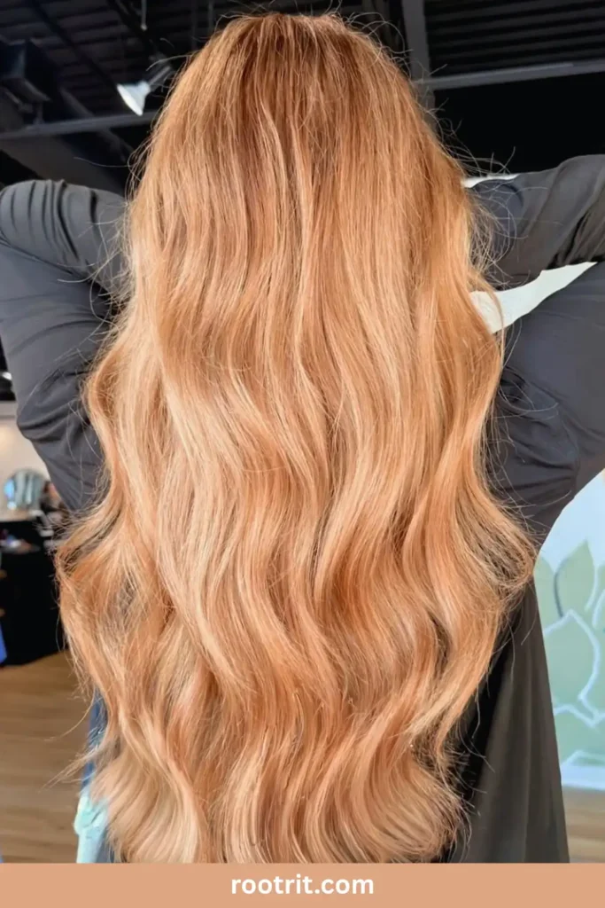 Strawberry Blonde Long Waves