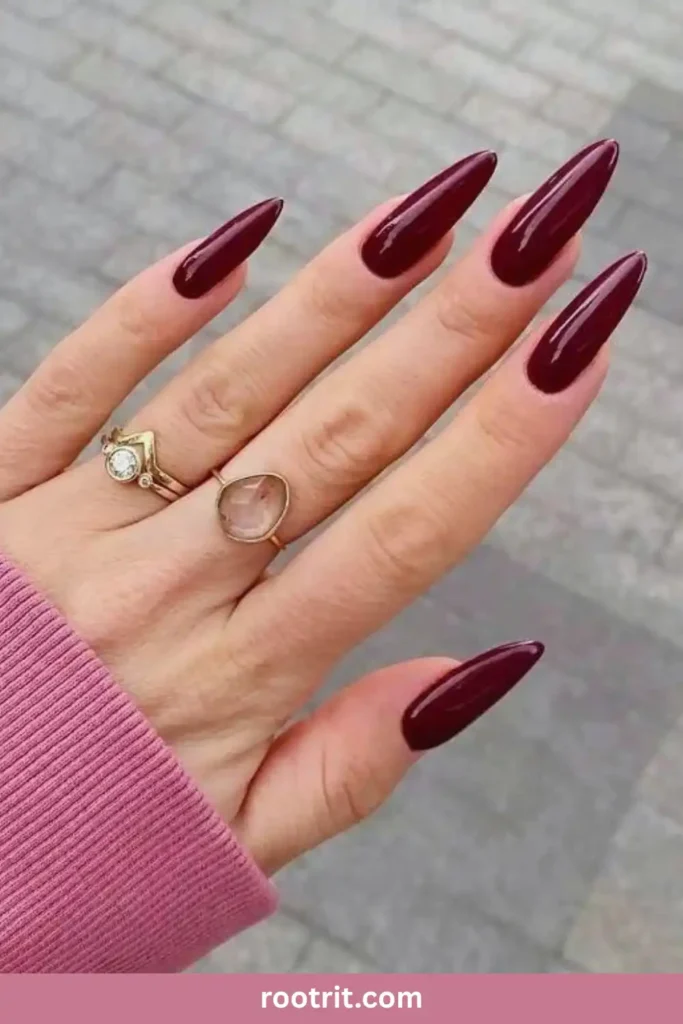Wine Red Nails