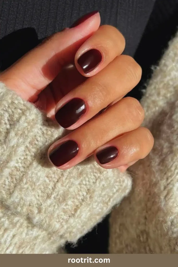 Burgundy Nails