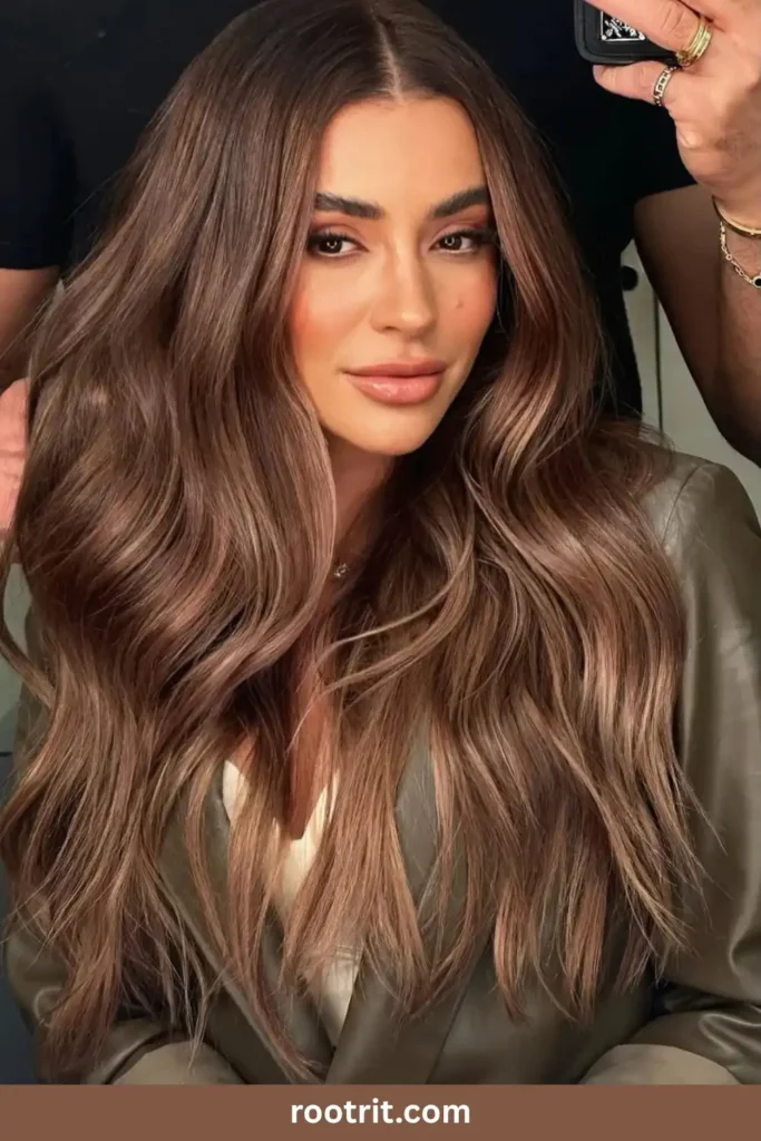 mocha brunette hair portrait