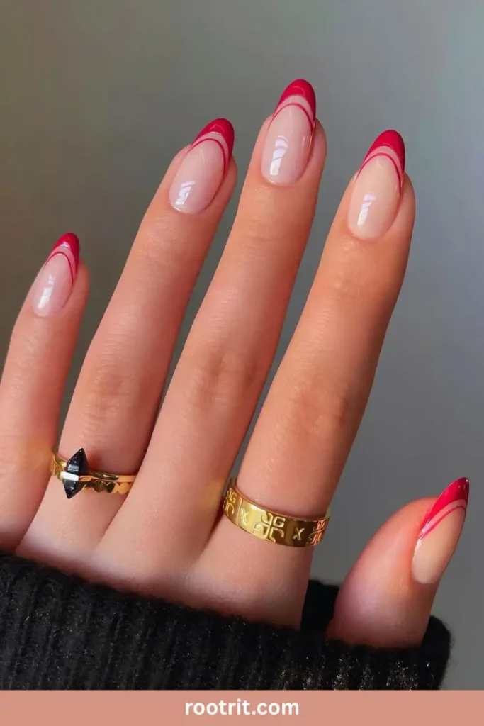 Double Red French Tips