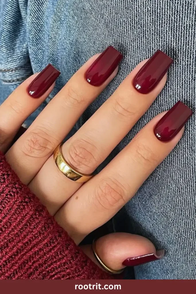 Burgundy Nails