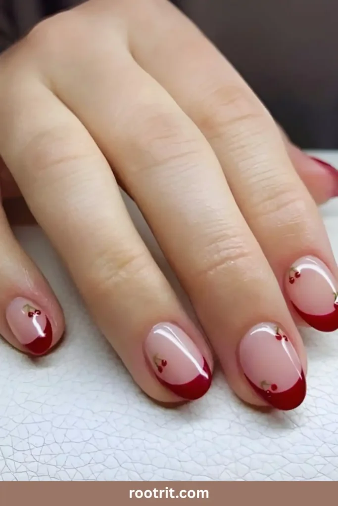 Micro Red French Tips