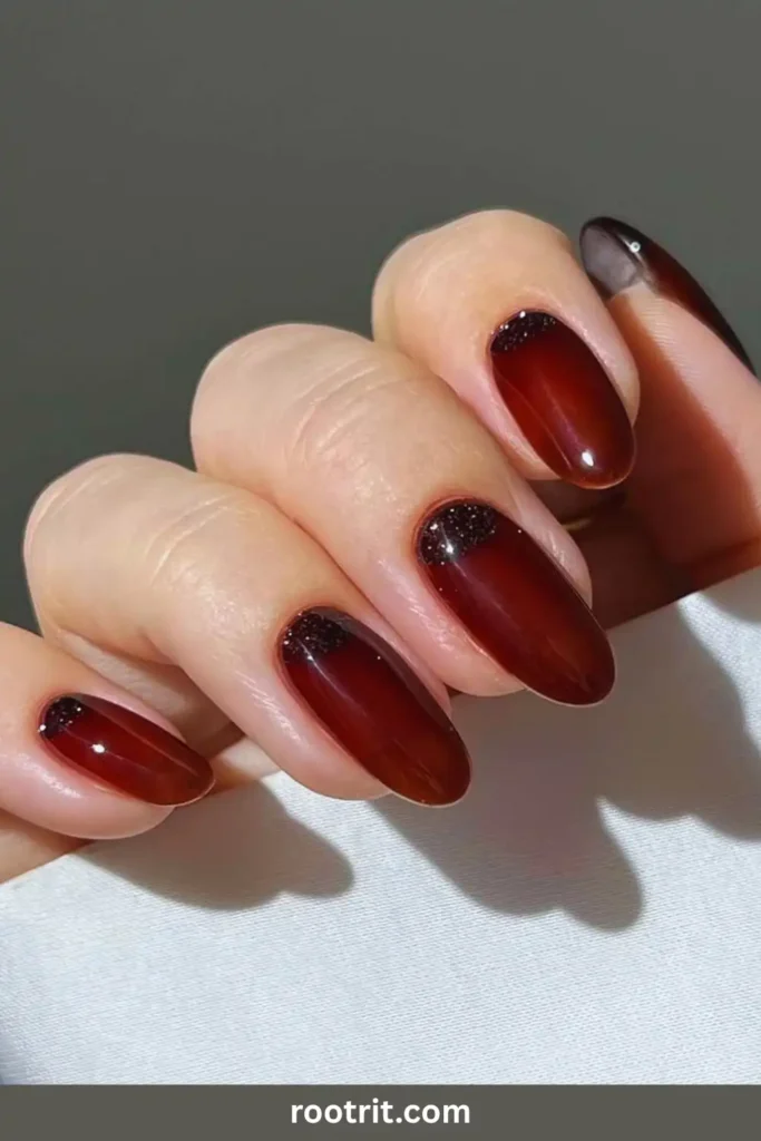 Oxblood Red Nails
