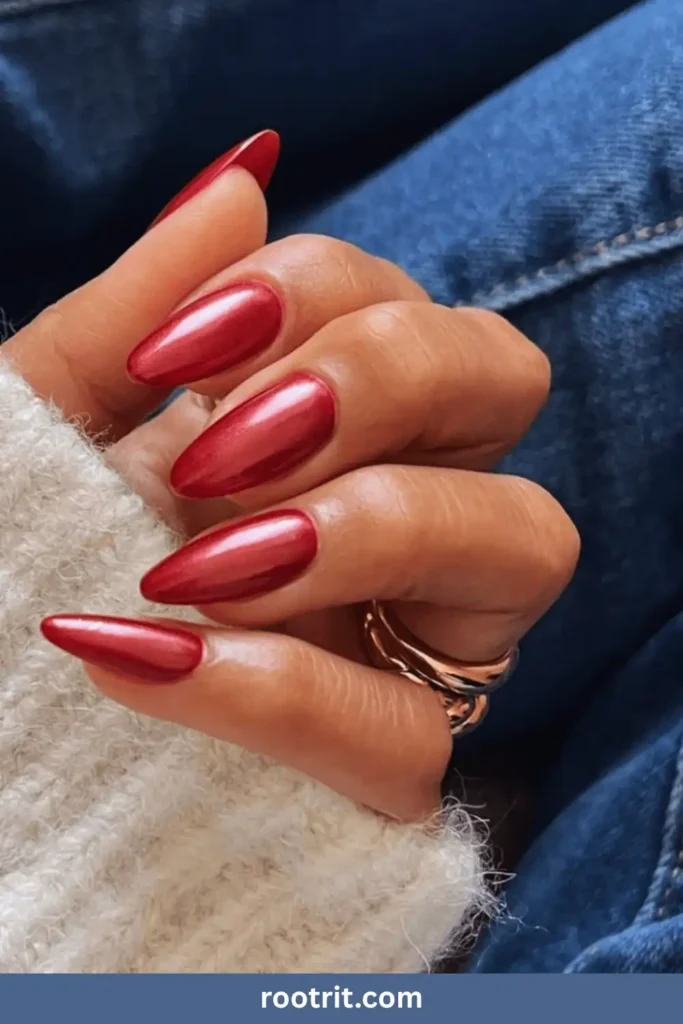 Red Chrome Nails